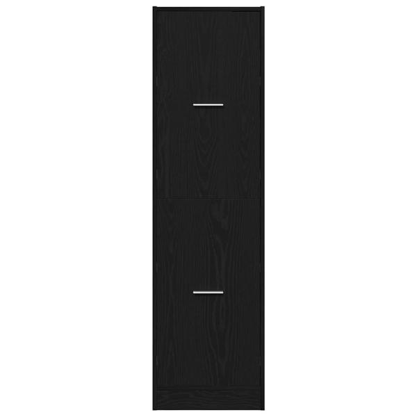 Apotheker-Schrank Schwarzes Eichenholz 40x41x144,5 cm Holzwerkstoff