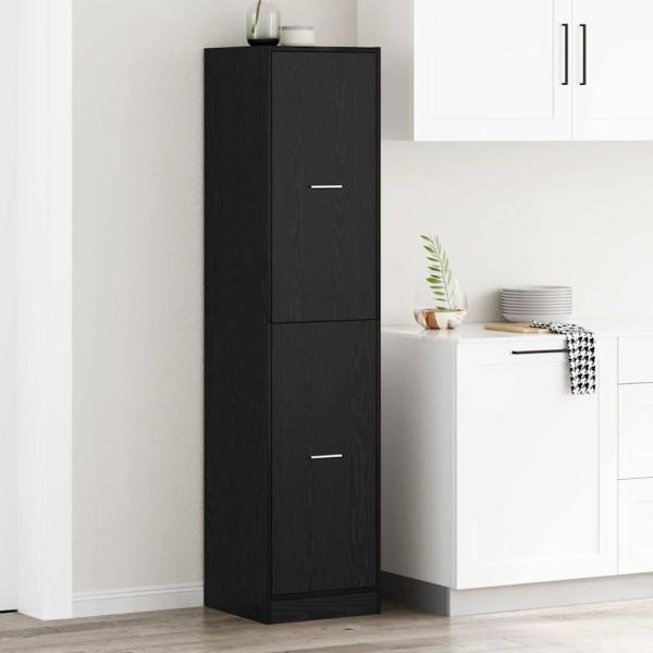 ARDEBO.de - Apotheker Schrank Schwarz Eiche 40x41x174.5 cm Spanplatte