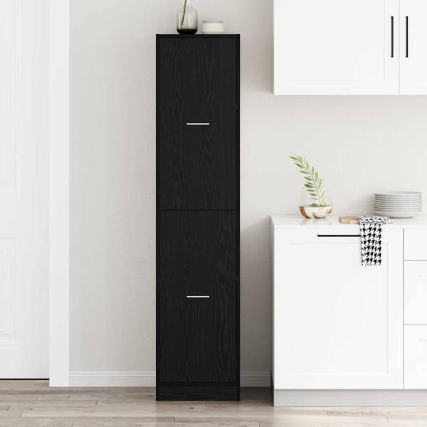 Apotheker Schrank Schwarz Eiche 40x41x174.5 cm Spanplatte