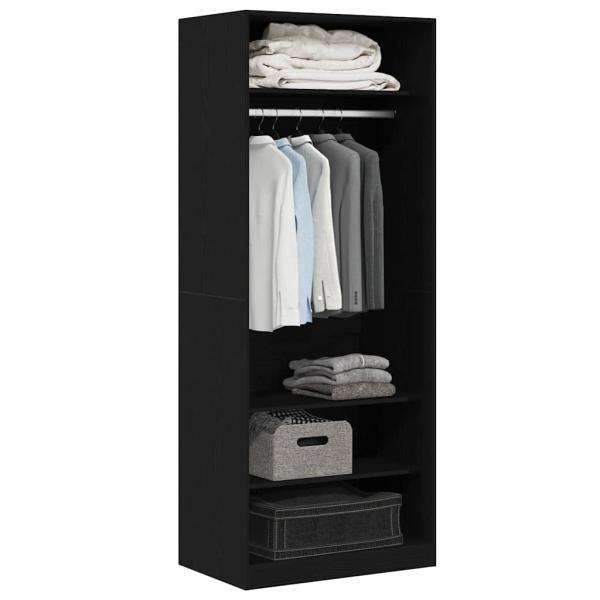 Kleiderschrank Schwarz-Eiche Set von 2 Schwarz Eiche Holzwerkstoff