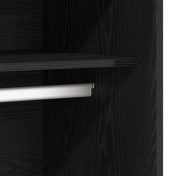 Kleiderschrank Schwarz-Eiche Set von 2 Schwarz Eiche Holzwerkstoff