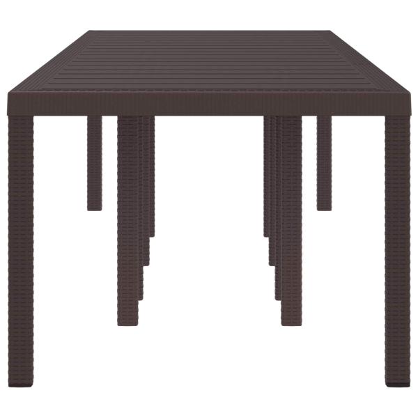 Gartentisch braun 300x100x73 cm Poly-Rattan, Gartentisch braun 150x100x73 cm Poly-Rattan