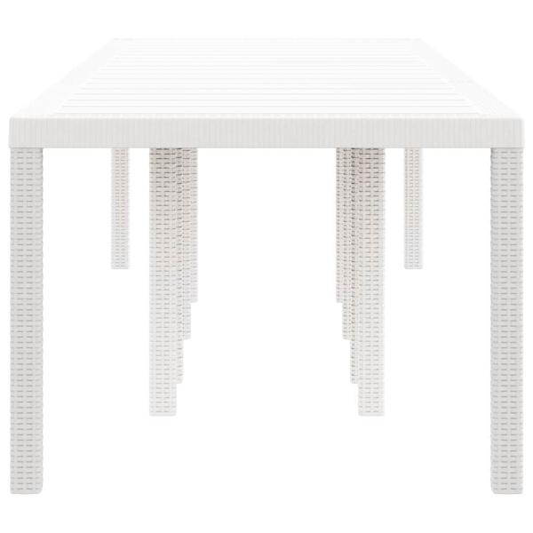 Gartentisch Weiß 300x100x73 cm Poly Rattan, Gartentisch Weiß 150x100x73 cm Poly Rattan