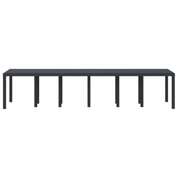 Gartentisch Anthrazit 350x100x73 cm Poly Rattan, Gartentisch Anthrazit 200x100x73 cm Poly Rattan, Gartentisch Anthrazit 150x100x73 cm Poly Rattan