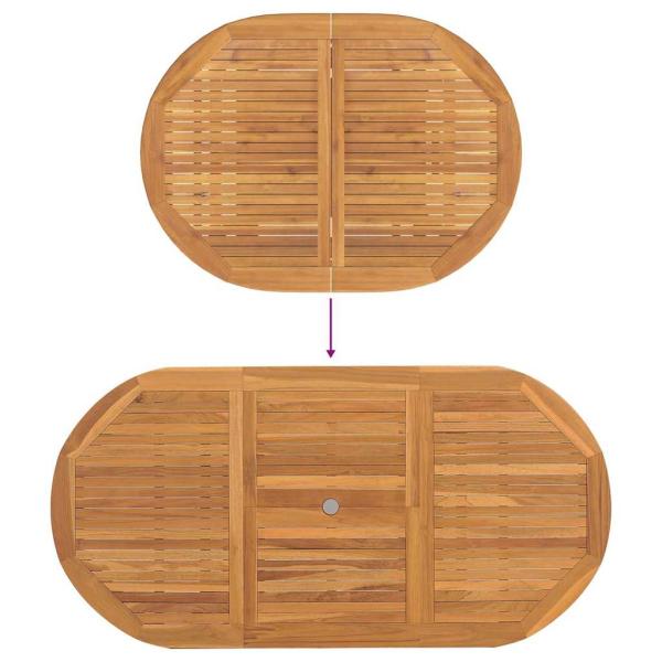 5-teiliges Garten-Esszimmer Set aus Massivholz Teak, Stapelstuhl Garten 2 Stück aus Massivholz Teak