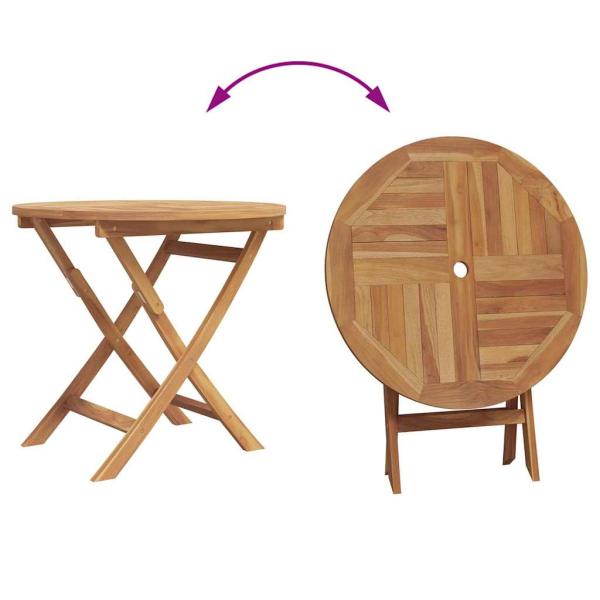 3-teiliges faltbares Gartenbistro Set aus massivem Akazienholz