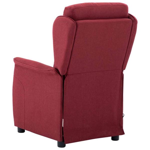 Massagesessel Weinrot Stoff