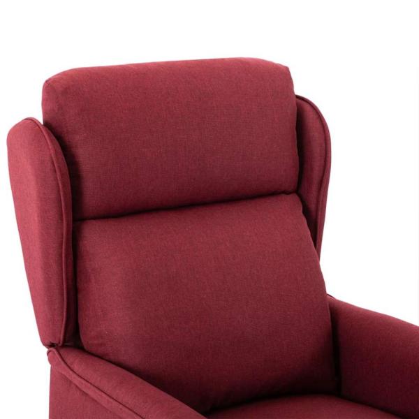 Massagesessel Weinrot Stoff