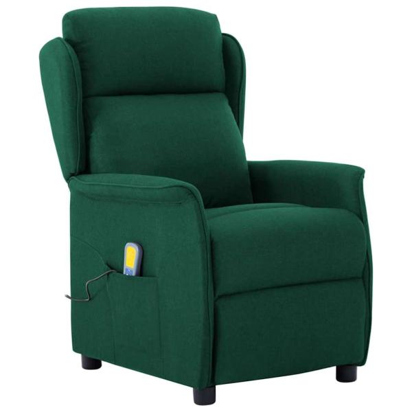 ARDEBO.de - Massagesessel Dunkelgrün Stoff