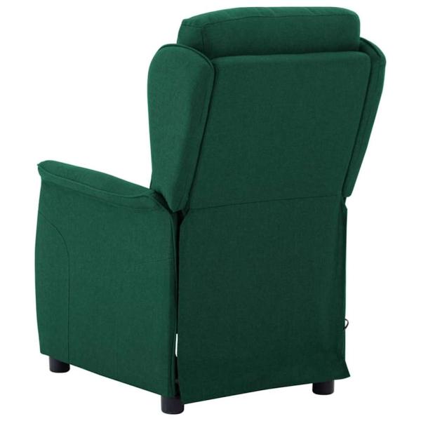Massagesessel Dunkelgrün Stoff