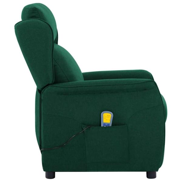 Massagesessel Dunkelgrün Stoff