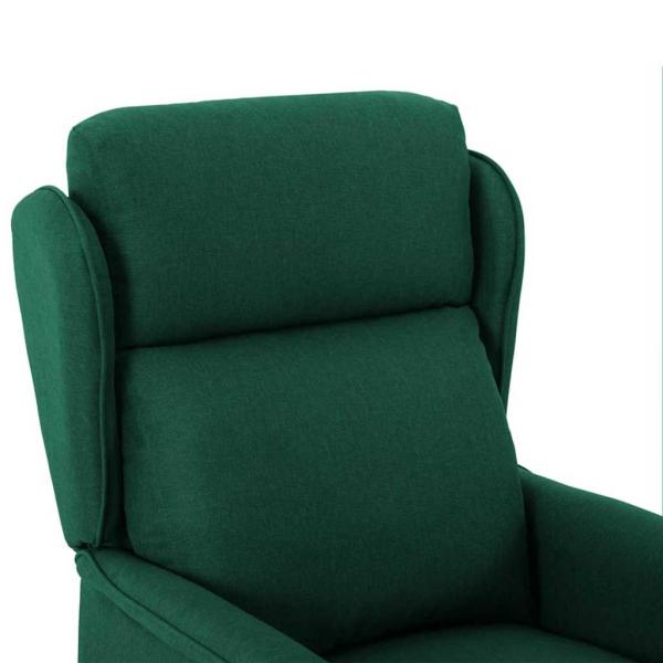 Massagesessel Dunkelgrün Stoff