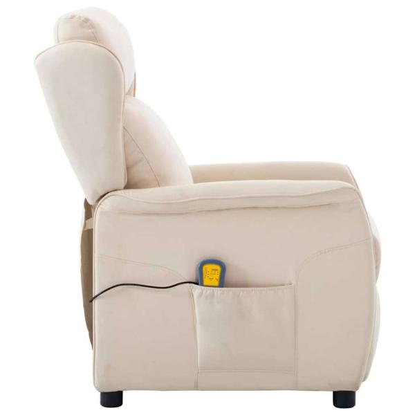 Massagesessel Creme Stoff