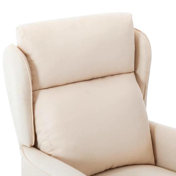 Massagesessel Creme Stoff