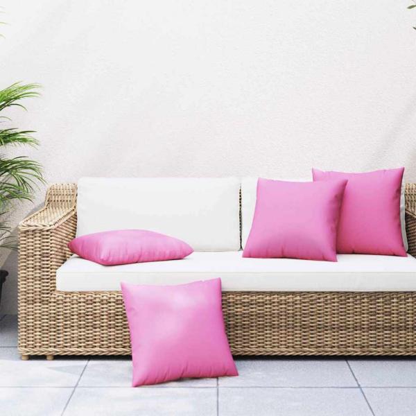 ARDEBO.de - Sofakissen 4 Stück Rosa 40x40 cm Stoff
