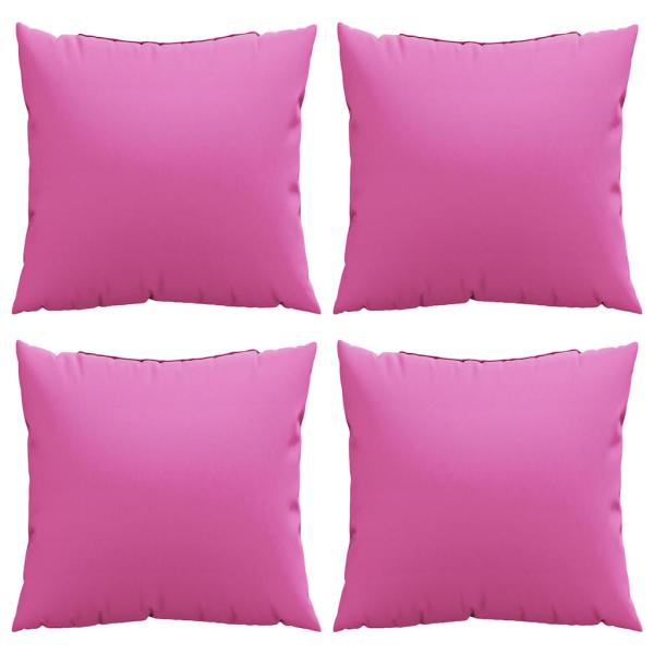 Sofakissen 4 Stück Rosa 40x40 cm Stoff