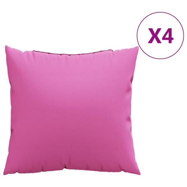 Sofakissen 4 Stück Rosa 40x40 cm Stoff
