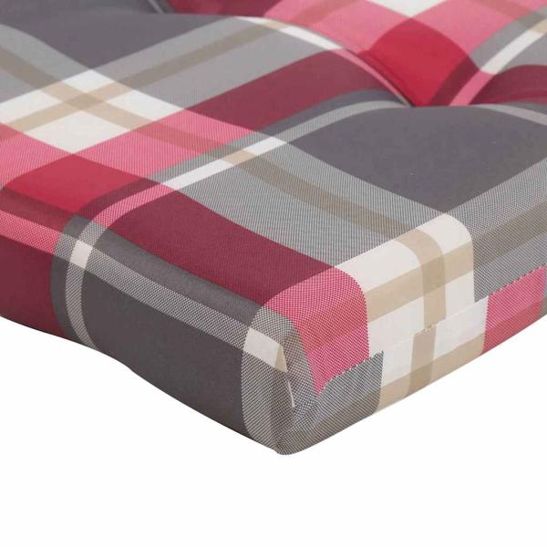 Stuhlkissen 2 Stk. Oxford-Stoff Rotkariert 58 x 77 x 4,5 cm
