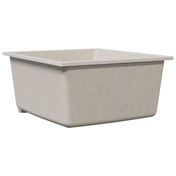 Küchenspüle mit Überlaufloch Beiger Granit