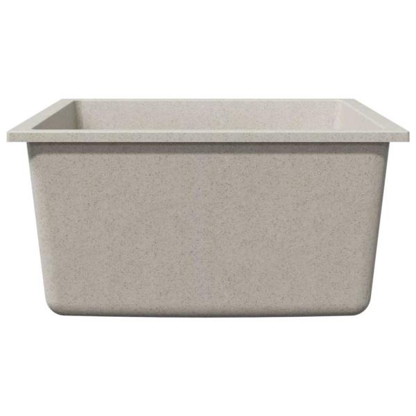 Küchenspüle mit Überlaufloch Beiger Granit