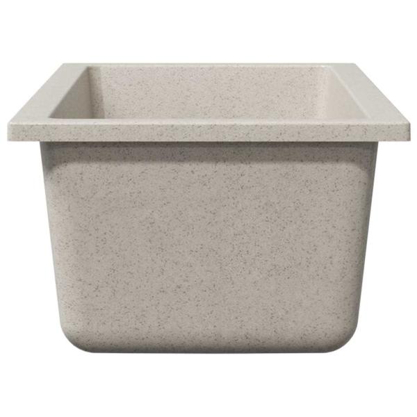 Küchenwaschbecken mit Überlauf Beige Granit