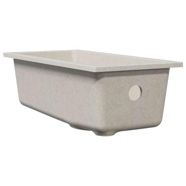 Küchenwaschbecken mit Überlauf Beige Granit