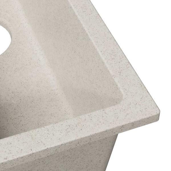 Küchenwaschbecken mit Überlauf Beige Granit