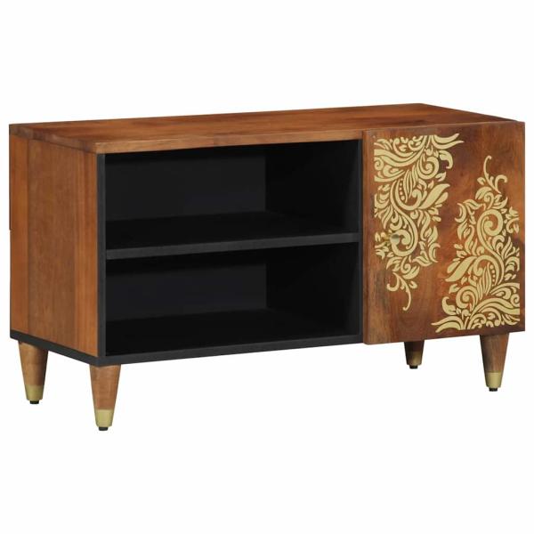 ARDEBO.de - TV-Schrank Honigbraun Massivholz Mango, Holzwerkstoff