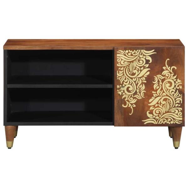 TV-Schrank Honigbraun Massivholz Mango, Holzwerkstoff