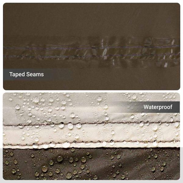 Angelzelt Braun Polyester 7-Personen Zusammenklappbar Tragbar