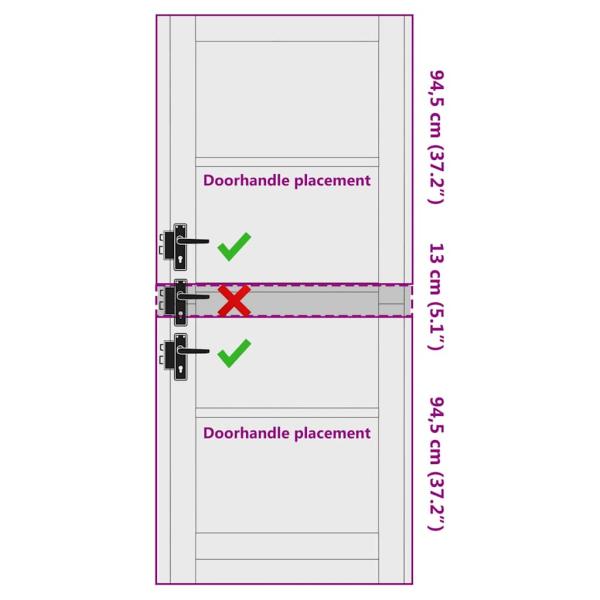 Innentür mit Glas "ORKDAL" 83x202x4 cm Massivholz Kiefer