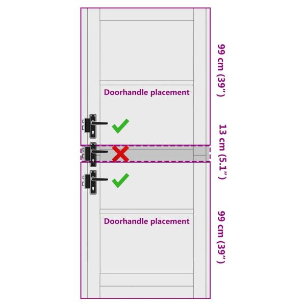 Innentür mit Glas "ORKDAL" 86x211x4 cm aus massivem Kiefernholz