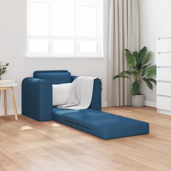 Boden Schlafsofa 2-in-1 Blau 98x71x83 cm Stoff