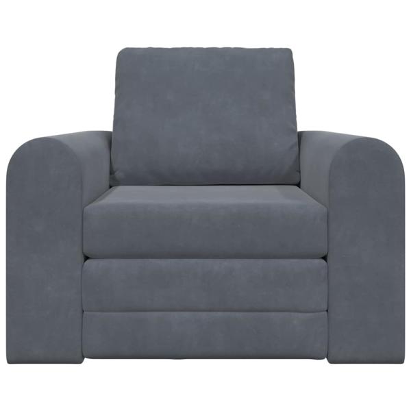 Boden-Schlafsofa 2-in-1 Dunkelgrau 98x71x83 cm Samt