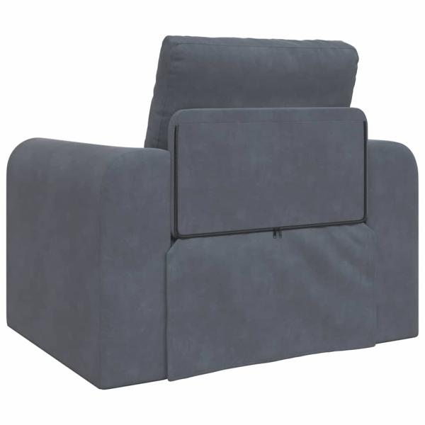 Boden-Schlafsofa 2-in-1 Dunkelgrau 98x71x83 cm Samt