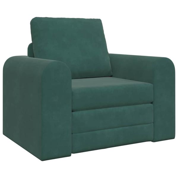 Boden Sofa Bett 2-in-1 Dunkelgrün 98x71x83 cm Velvet