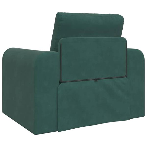 Boden Sofa Bett 2-in-1 Dunkelgrün 98x71x83 cm Velvet