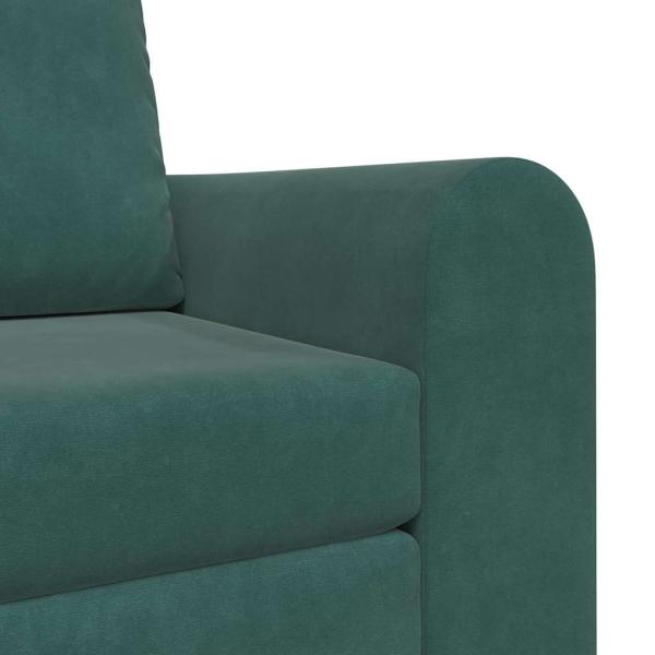 Boden Sofa Bett 2-in-1 Dunkelgrün 98x71x83 cm Velvet