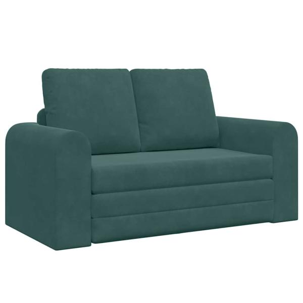 ARDEBO.de - Boden Sofa Bett 2-in-1 Dunkelgrün 148x71x83 cm Samt