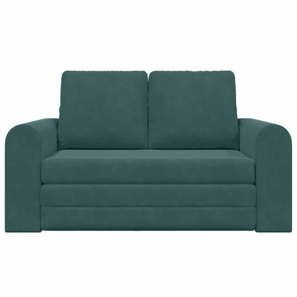 Boden Sofa Bett 2-in-1 Dunkelgrün 148x71x83 cm Samt