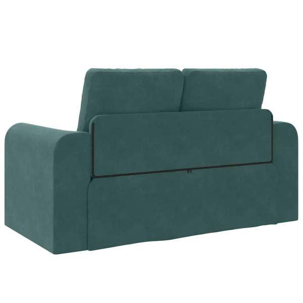 Boden Sofa Bett 2-in-1 Dunkelgrün 148x71x83 cm Samt