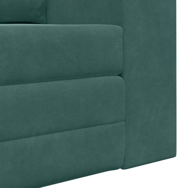 Boden Sofa Bett 2-in-1 Dunkelgrün 148x71x83 cm Samt