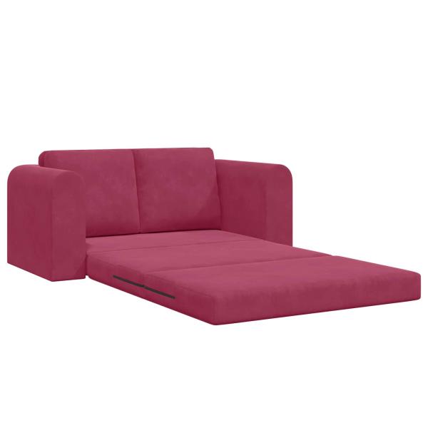 Schlafsofa Weinrot 148 x 71 x 83 cm Samt
