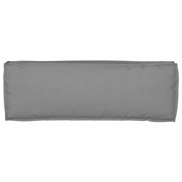 Palettenkissen für Bank 2 Stück Grau 120x40x8 cm Oxford Stoff