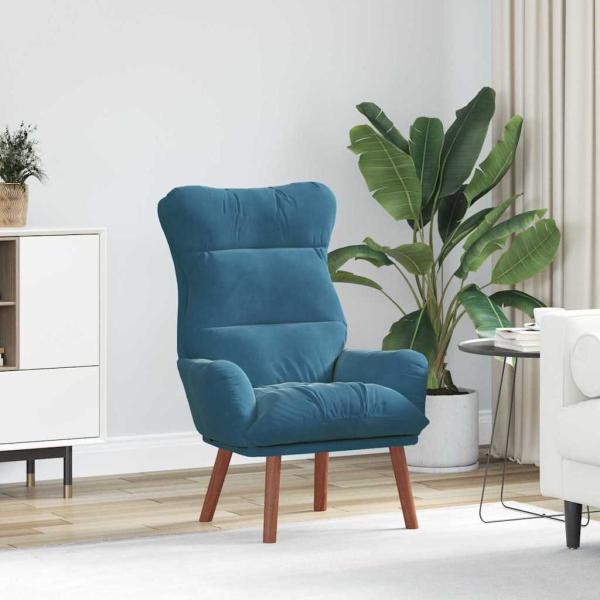 ARDEBO.de - Entspannungsstuhl Blau Samt