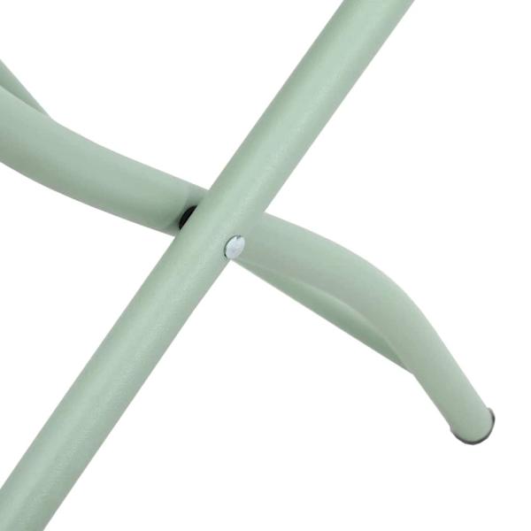 Faltbare Gartenstühle 2er Set Lichtmint 42x52x82 cm Pulverbeschichteter Stahl