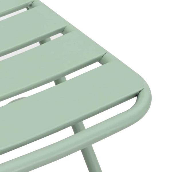 Faltbare Gartenstühle 2er Set Lichtmint 42x52x82 cm Pulverbeschichteter Stahl