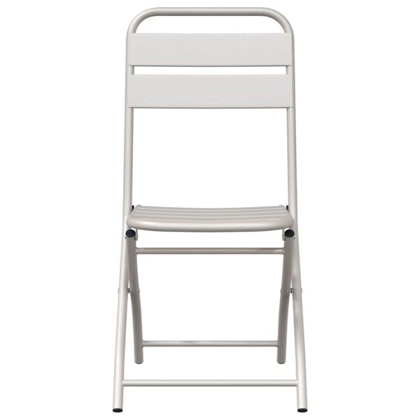 Klappgartenstühle 2 Stück Beige 42x52x82 cm Pulverbeschichteter Stahl