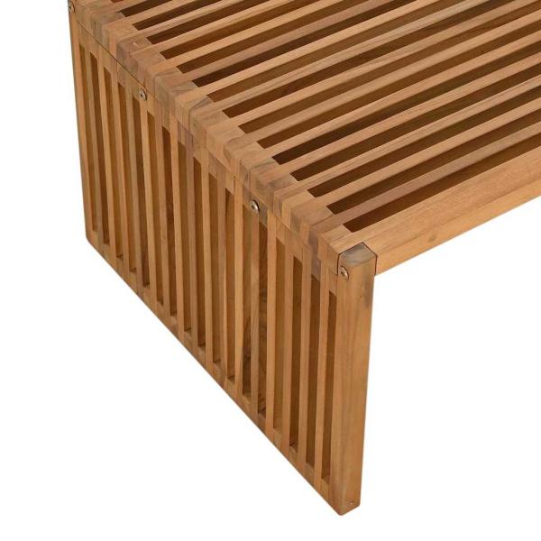 Gartentisch 90x49.7x36 cm Massivholz Teak