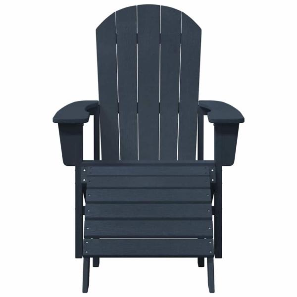 Adirondack-Stuhl mit Fußstütze Marineblau HDPE